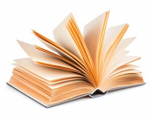 Fototapeta premium Open book with turning pages, education concept, knowledge sharing and learning