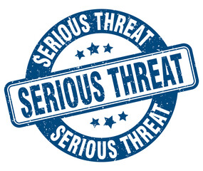 Fototapeta premium serious threat stamp. serious threat label. round grunge sign