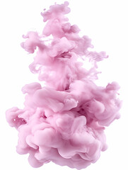 Fototapeta premium Pink ink cloud flowing in water, abstract art for backgrounds or design elements
