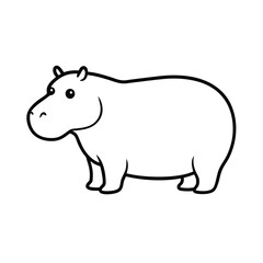 vector illustration of a rhino