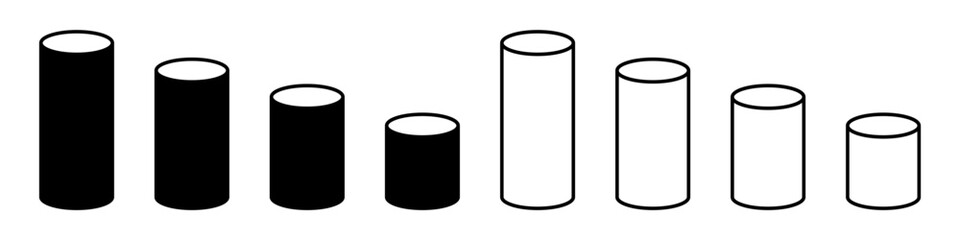 Cylinder icon. Element of geometric figure for mobile concept and web apps.