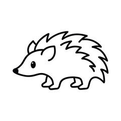 vector illustration of a hedgehog