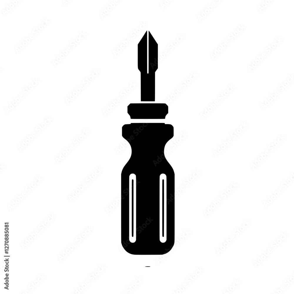 Poster precision in hand: a close-up shot of a sleek screwdriver against a pristine backdrop, showcasing th