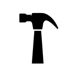 Silhouette of a Hammer: A bold silhouette of a classic hammer against a clean backdrop.
