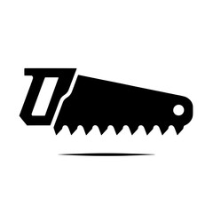 Silhouette of a Saw: A bold, graphic illustration of a saw, featuring its distinct jagged blade and sturdy handle, perfect for woodworking and construction projects.