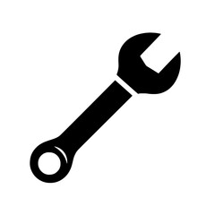 Tool's silhouette: A minimalistic black and white illustration of a versatile tool with a distinct form, suitable for a variety of mechanical tasks.