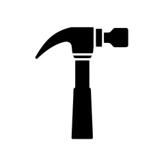 Hammer Silhouette: A simple yet powerful image of a hammer. Its sharp, dark silhouette contrasts starkly, accentuating its form. This visual captures tool's design.