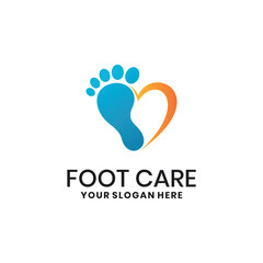 Foot logo, foot care logo design concept