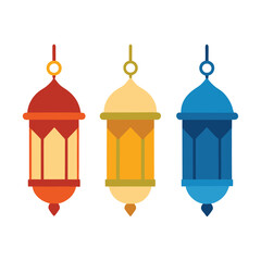 vector illustration of lanterns set.
