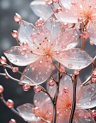 ガラスでできた美しい桜