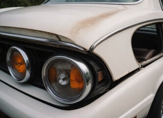 A pristine white car that features a unique license plate reading 482 99