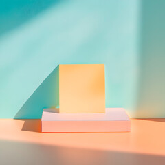 Sticky Note Attached to a Wall – Simple and Minimalist Scene