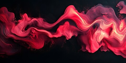 Fototapeta premium Abstract Red Liquid Flowing (1)