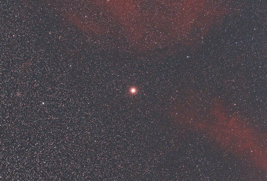 The red supergiant star Betelgeuse and the Orion molecular cloud complex. Star map,night sky backgrounds	