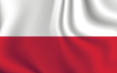 Flag of Poland. Polish national symbol in official colors. Template icon. Abstract vector background.