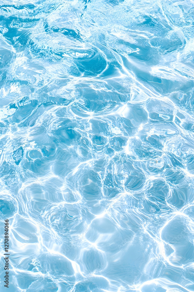 Poster water surface with sun reflections creating rippling abstract patterns, backdrop use