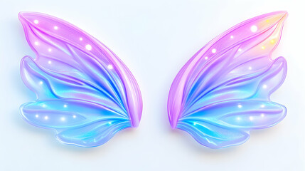 Wings of fantasy. Use conceptual photo. Background smooth, dreamy, soft colors