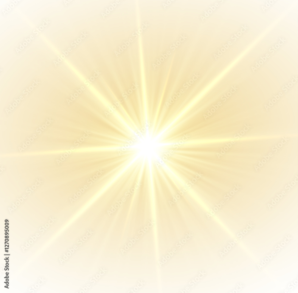 Wall mural png heavenly sun rays – soft golden light streaming from above, creating a warm and ethereal glow, p