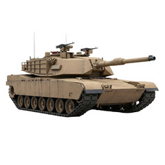 Modern upgraded tank on a transparent background