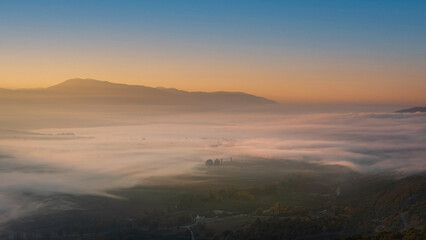 sunrise in the mountains