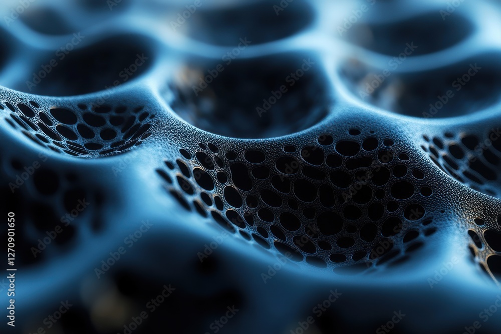 Poster abstract representation of cellular structure with organic patterns and intricate texture