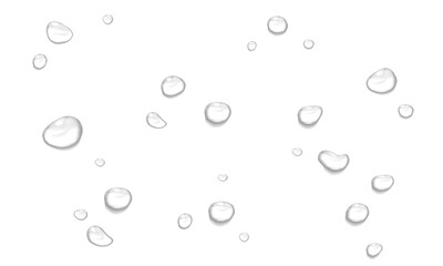 Realistic water drops. PNG drops, condensation on the window, transparent water drop. Abstract...