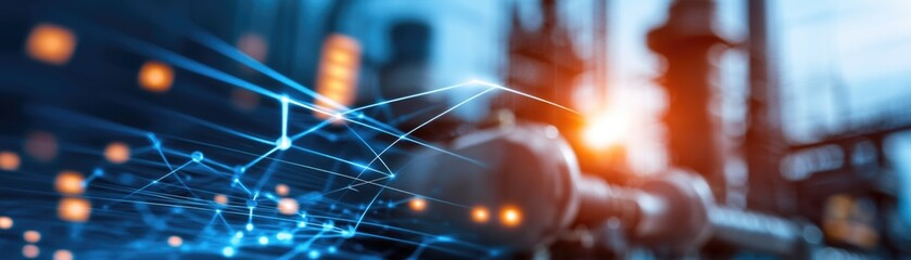 Advanced fiber optic cable installation in industrial settings enhancing connectivity and efficiency in modern facilities