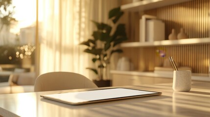 Job listings highlighted through a banner ad on a tablet. Featuring clean typography with vibrant call-to-action buttons