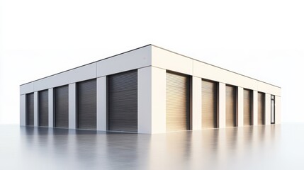Modern Minimalist Exterior of Storage Facility