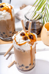 Tapioca boba balls coffee frappe