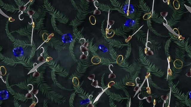 Pirate sword Epic battle wallpaper loop tile Swirl. This is a loopable and tileable background