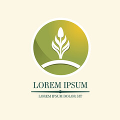 Nature-Inspired Logo with Leaf Design