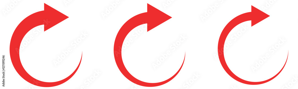 Aufkleber red undo icon. back or return illustration as a simple vector sign & trendy symbol. following each o