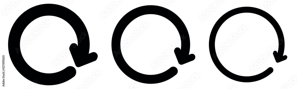 Poster reload icon vector. rotation icon symbol. reload icon. repeat symbol. reset signs. refresh symbols. 