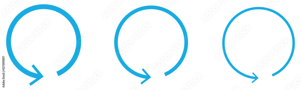 Poster refresh icon set. reload icon vector. circular arrow , refresh, reload. set of circle arrows rotatin