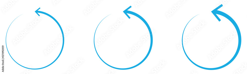 Poster refresh icon set. reload icon vector. circular arrow , refresh, reload. set of circle arrows rotatin