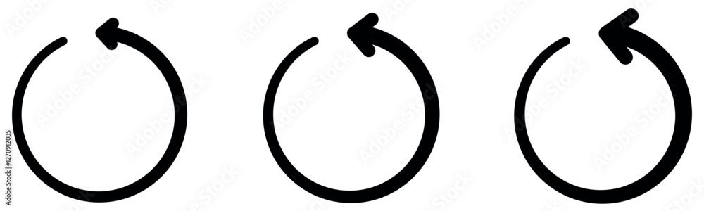 Poster reload icon vector. rotation icon symbol. reload icon. repeat symbol. reset signs. refresh symbols. 