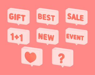 gift, best, sale, new, event, heart, question mark