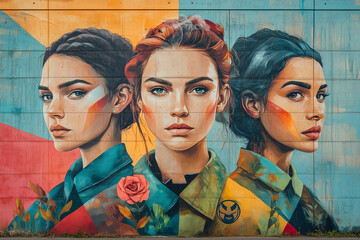 Inspiring mural celebrating female strength, leadership, and creativity. This artwork supports international women's day.
