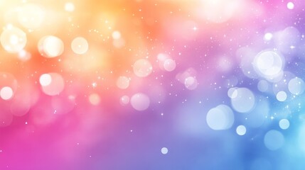 Obraz premium Colorful bokeh lights background, dreamy blurred sparkles, vibrant and glowing light circles, magical and colorful