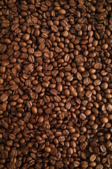 Aromatic Roasted Coffee Beans Textured Background