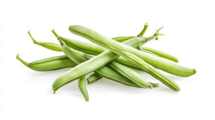 Fototapeta premium Green beans without background vector image