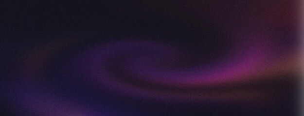 Violet and gold gradient with film grain and subtle light on a dark background poster banner design
