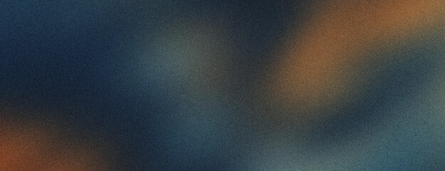 Copper and sapphire tones with vintage film grain texture on a smooth background poster banner wallpaper design