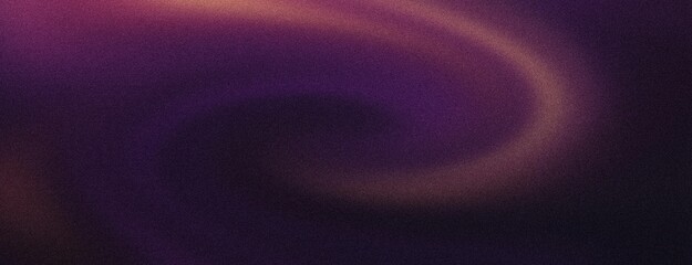 Violet and gold gradient with film grain and subtle light on a dark background poster banner design