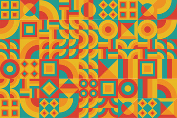 Simple geometric shapes, creative background colorful, vector illustration