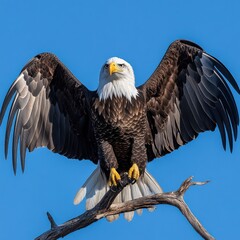 Obraz premium Bald Eagle with Wings Spread