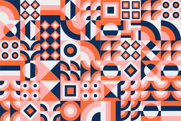 Simple geometric shapes, creative background colorful, vector illustration