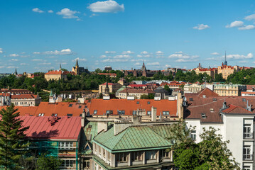 Obraz premium Prague city scenery from Vysehrad hill