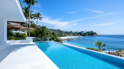 Modern Infinity Pool With Ocean View